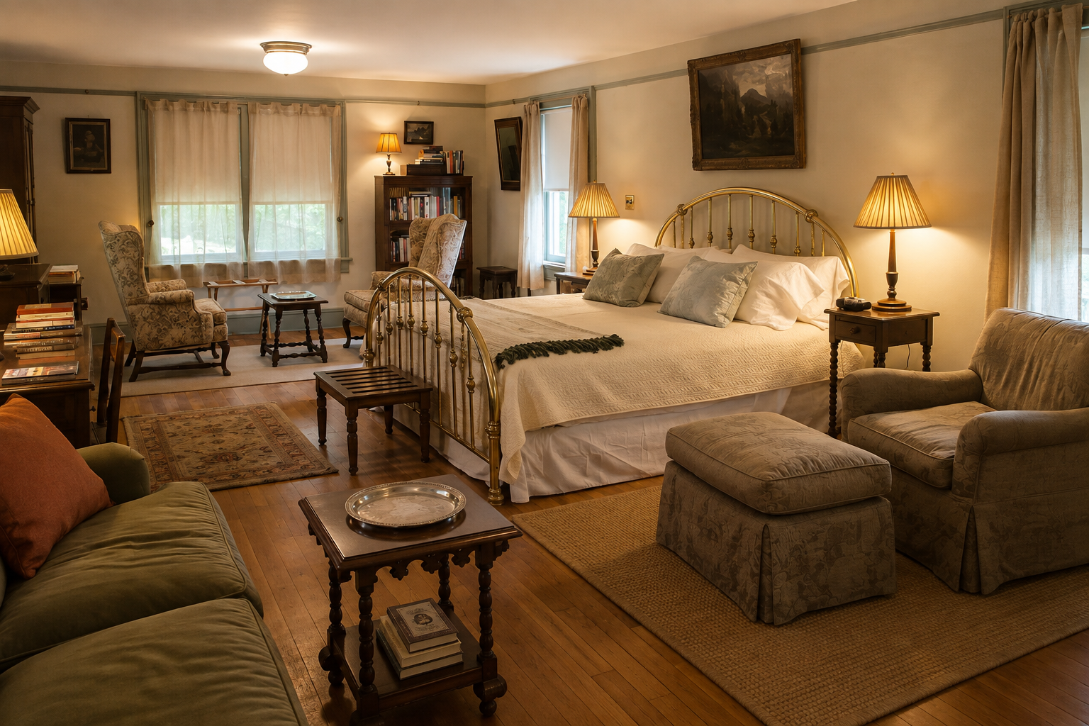 The Writer's Room, one of four guest rooms at The Baker House